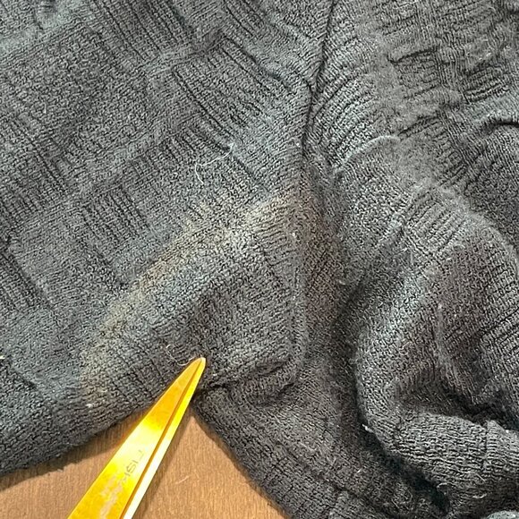 Peck & Peck Cowl Neck Textured Tunic Top Women's Size XL Black Rayon 3/4 Sleeves - Picture 5 of 11